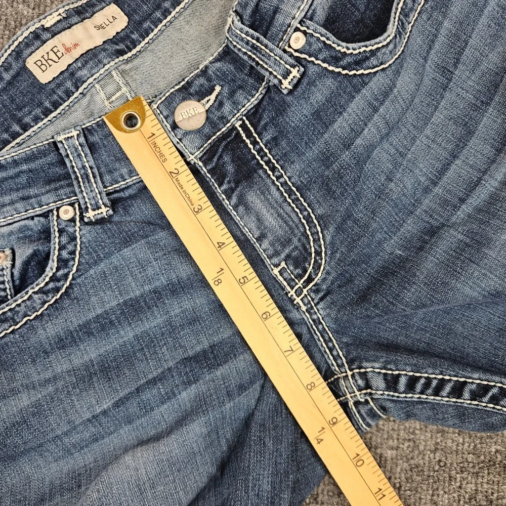 Buckle BKE Stella Bootcut Jeans Women's 31 Blue Dark Wash Stretch Mid Rise Denim - Picture 5 of 12